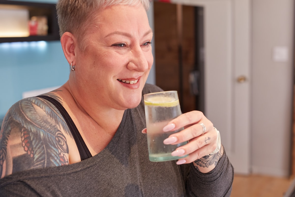 Active senior enjoying healthy meal