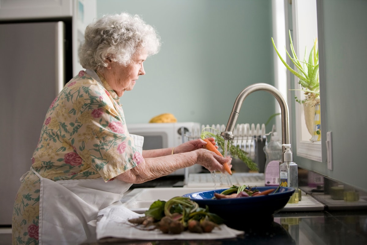 Nutritious balanced meal for active seniors